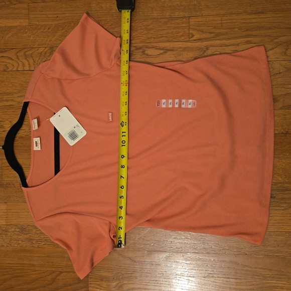 LEVIS SIGNATURE WOMEN'S PEACH RIBBED SUMMER SHORT SLEEVE TEE-SHIRT SIZE XL - Picture 7 of 12
